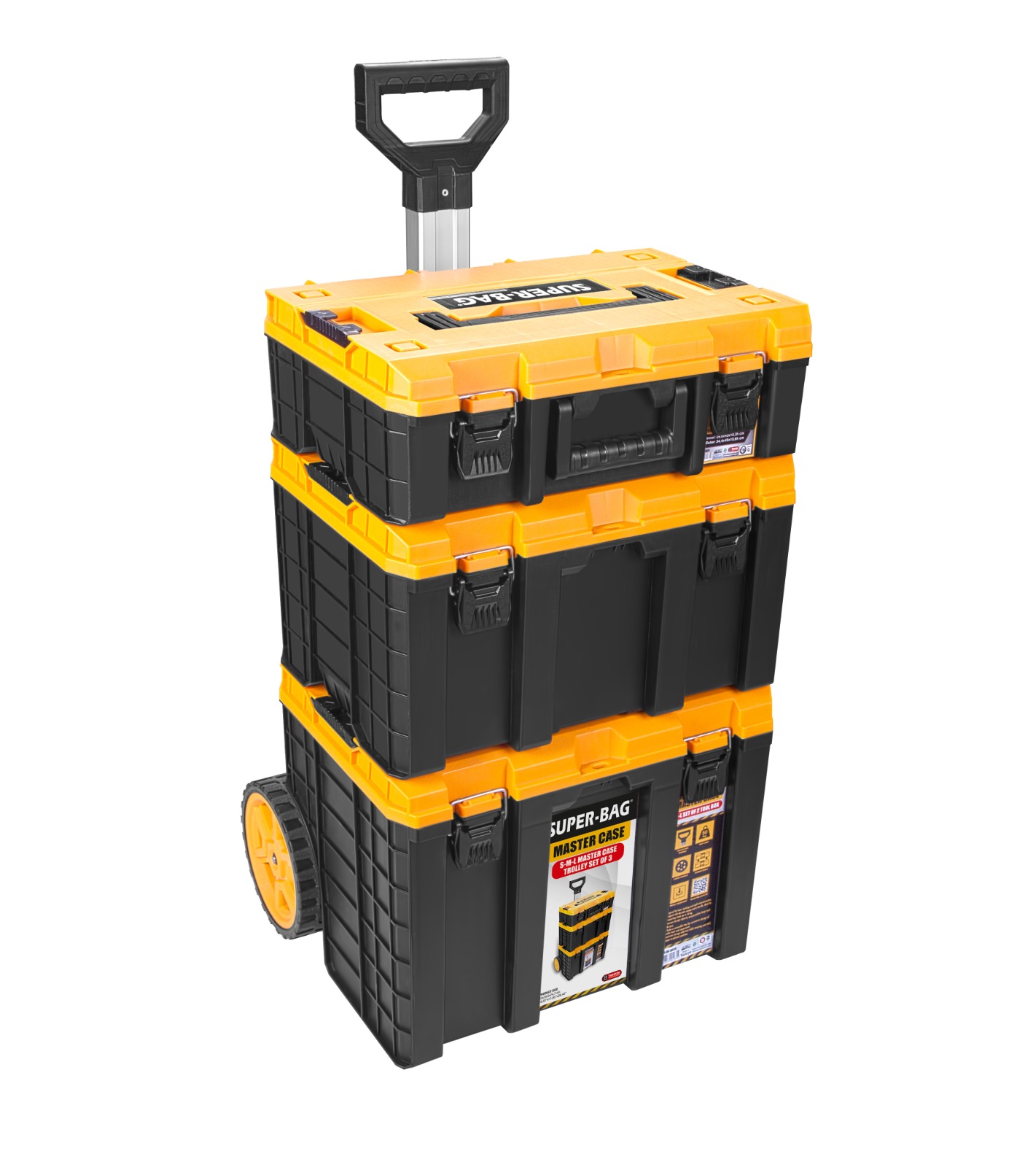 SÜPERBAG S-M-L MASTER CASE TEKERLEKLI 3LÜ SET